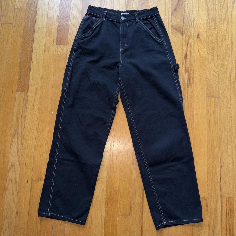 Garage Pants Size 5 Black Carpenter Workwear Utility Pockets 100%‎ Cotton Baggy